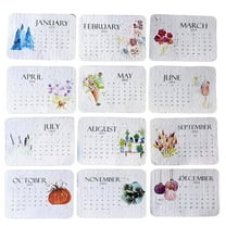 CCOCC 12Pcs Calendar 2025,Seed Paper Calendar Funny Calendar 2025,Fun Creative Decoration 2025 Wall Calendar 12 Month