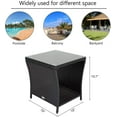 thumbnail image 6 of Kinbor Wicker Porch Square Side Table With Storage, Black, 6 of 6