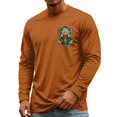 thumbnail image 2 of YNGKMEA Mens Long Sleeve Crew Neck T Shirts Fashion Casual Pumpkin Print Pullover Sweatshirt For Fall Winter Wear, 2 of 5