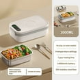 thumbnail image 3 of Cordless Electric Lunch Box for Adults, 14000mAh Rechargeable Auto Heated Lunch Box, 1L Portable Self-Heating Food Warmer for Car, Office, Travel, Picnic & outdoor, 3 of 5