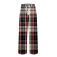 thumbnail image 5 of SnnmBlm Men's Cotton Super Soft Flannel Plaid Pajama Pant Black 3XL, 5 of 7