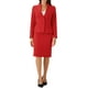 thumbnail image 1 of Conjuntos de falda para mujer INSPIRE CHIC, traje sin cuello, blazer y faldas lápiz, 2 piezas, atuendos elegantes, XL, rojo, 1 of 6