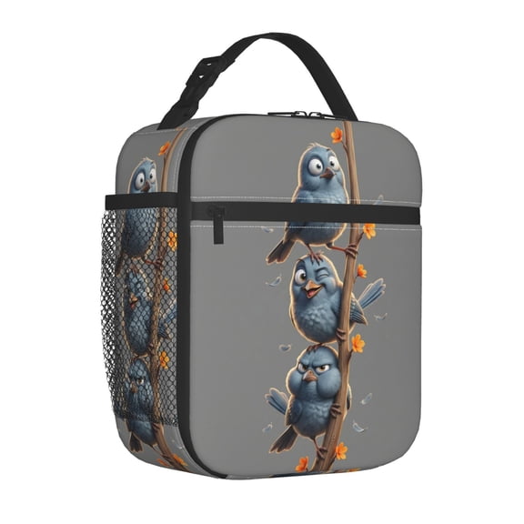 Bananas Lunch Bag Insulated Reusable Cooler Tote Portable Meal Prep Bag Side Mesh Pocket Work Office Picnic