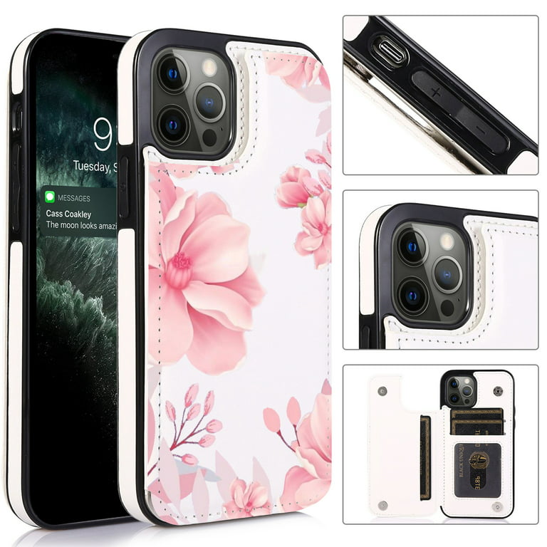 For iPhone 13 14 15Pro Max 12 11 XS XR 8 7 Card Slot Wallet Ring Shockproof  Case