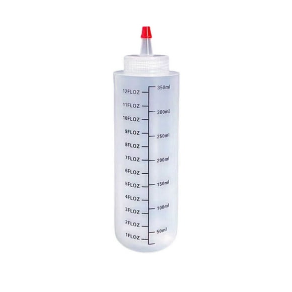 Toystoory Botellas exprimibles para el hogar, restaurante, recipiente de cocina de plástico, contenedores de salsa de tomate, soporte Cocina y Comedor Blanco, 12oz(350ml) 180*49mm