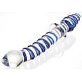 thumbnail image 5 of Adam & Eve 9" Twisted Love Glass Dual Ended Dildo in Clear/Blue, 5 of 6