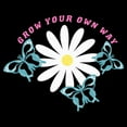 thumbnail image 2 of Girl's Lost Gods Grow Your Own Way Flower Graphic Cropped T-Shirt Black Medium, 2 of 3