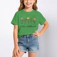 thumbnail image 2 of WhouRiu Girls Fashion Floral Graphic Tees Back To School Kids Short Sleeve Crew Neck Tshirt Comfortable Cute Casual Summer T Shirts,2-4 Years, 2 of 5