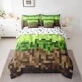 thumbnail image 2 of Castle Fairy Pixelated Blocks Miners Twin Bedding Sets,Video Game Bedding Comforter Set, 2 of 8