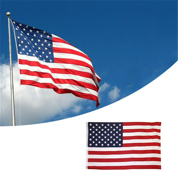 About 90*150cm/35.43*59.06in American Flag with Copper Grommets