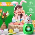 thumbnail image 3 of Easter Egg Decorator Kit - Eggs Painting Arts and Craft Set Includes Bunny Egg Decorating Spinner and 8 Colorful Quick Drying Non-Toxic Markers, 3 Plastic White Eggs, 3 of 6