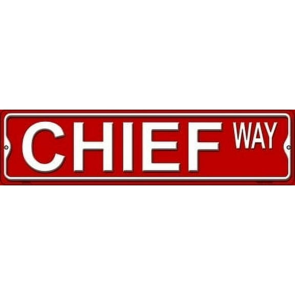Smart Blonde MK-443 3 x 12 in. Chief Way Novelty Mini Metal Street Sign