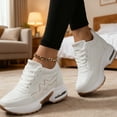thumbnail image 2 of Women's Platform Sneakers Wedges  Lace Up Shoes Increase Fashion Sneakers for Womens Girls, 2 of 6