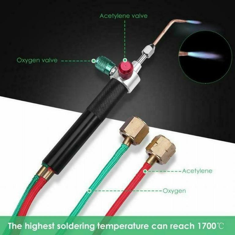 Jewelry Torch Welding Soldering Gun,Professional Portable Oxygen Torch  Jewelry Welding Soldering Gun with 5 Tips for Oxygen Cylinders