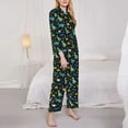 thumbnail image 3 of Balery Dinosaur Conjunto de Pijama con Estampado para Mujer, Conjunto de Dos Piezas con Manga Larga, Ropa de Dormir Suave con Bolsillos, Pijamas Cómodos-Large, 3 of 7