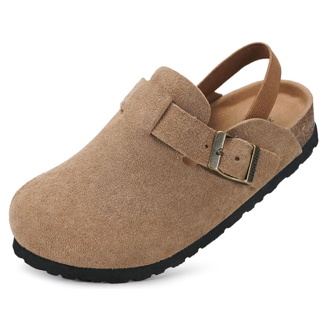 Sandals ZUSERIS, zuecos de gamuza para niños, plantilla de corcho, marrón 9-9.5T