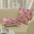 thumbnail image 4 of xanee Valentines Pillow Covers 18x18 Pink Red White Love Heart Decor Throw Pillows Case for Couch Valentine''s Day Anniversary Indoor Outdoor Decorative Cushion Case for Sofa Bed Decorations Set of 2, 4 of 6