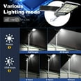 thumbnail image 3 of MUCH 8000W Solar Street Lights Outdoor 25000mah Heavy Duty Split Commercial Dusk to Dawn 9000K Parking Lot Lights with Remote Control, Waterproof IP67 Lamp for Streets, Gardens, Pathways, Yard, Barn, 3 of 12