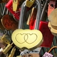 thumbnail image 3 of Love Heart Lock Heart Padlocks Love You Forever Letters Double Hearts Ornament, 3 of 12