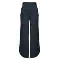 thumbnail image 4 of Juslio Women Pants Yoga High Waisted Sweat Running Solid Elastic Blue Plus Size Leggings, 4 of 7