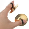thumbnail image 4 of KAKOWELY 6pcs Musical Instrumen Belly Dance Copper Finger Cymbals Percussion Cymbals Dancing Props Percussion Instrument (Golden),2.17"X2.17"X0.2", 4 of 5