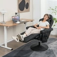 thumbnail image 4 of Goplus Fauteuil Inclinable de Jeu avec Massage, Hauteur Réglable, Chaise Pivotante de Course avec Porte-Gobelet, Noir, 4 of 9