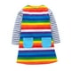 thumbnail image 1 of Vestido Para Niñas, Ropa Para Niñas Pequeñas, Niños Pequeños, Bolsillos Con Estampado De Arcoíris A Rayas Cálidas, Vestido De Princesa Multicolor Odeerbi LM103-2993, 1 of 9