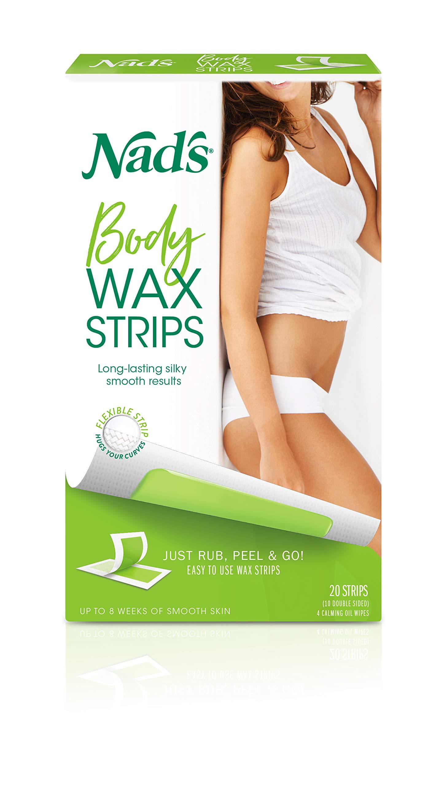 Nad S Body Wax Strips Wax Hair Removal For Women All Skin Types At Home Waxing Kit With 20