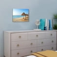 thumbnail image 6 of Beach Landscape Canvas Wall Art for Living Room Nature Scenery Prints Pictures Beach Chair on Sand Realism Scenic Photographic Coastal Beach Painting Bedroom Wall Decor Office Home Decorations 12x16", 6 of 6