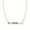 Gold - February, variant on Small Birthstone Necklace 4 Sided Engraved Brass Bar Pendant Necklace