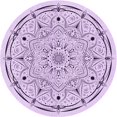 thumbnail image 1 of Ahgly Company Machine Washable Indoor Square Transitional Rich Lilac Purple Area Rugs, 3' Square, 1 of 7