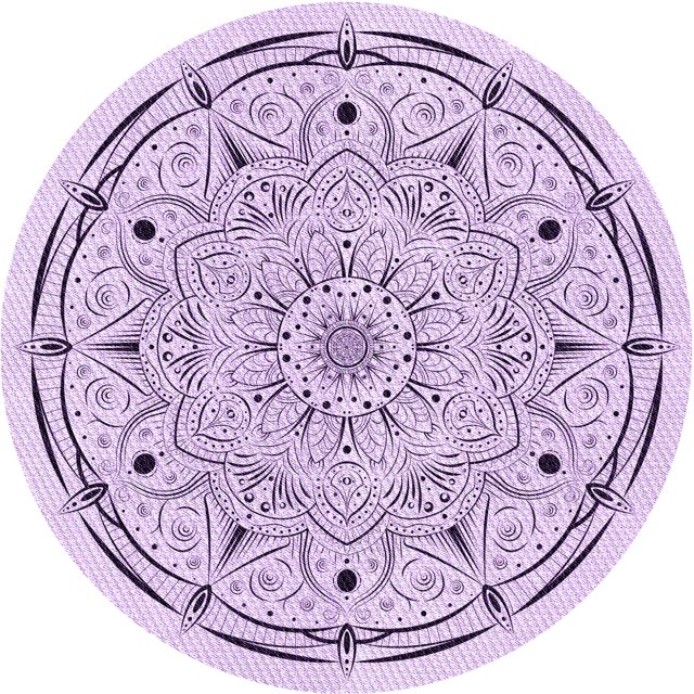 Ahgly Company Machine Washable Indoor Square Transitional Rich Lilac Purple Area Rugs, 3' Square