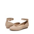 thumbnail image 4 of DREAM PAIRS Zapatos Ballerinas de Mujer con Cuña Baja y Correa al Tobillo en Color Nude, 4 of 6