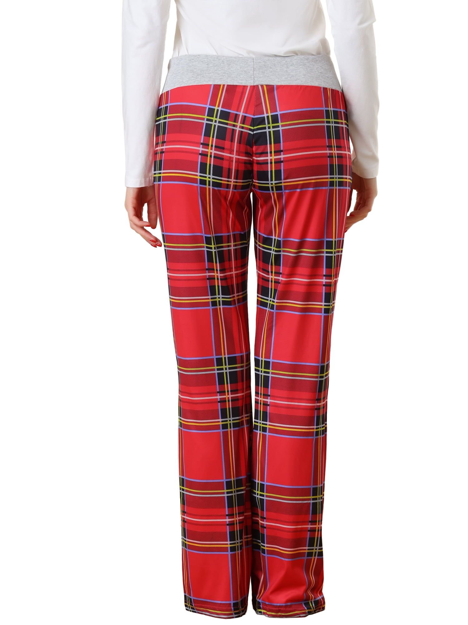 Unique Bargains Womens Pajamas Yoga Casual Trousers Wide Leg Sleepwear Lounge Pants