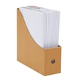thumbnail image 6 of Juvale Corrugated Cardboard Magazine Holder - 3.5 x 10.2 x 10.6 in, Brown, 8-Pack - Magazine File Holder & Document Organizer with Removable Labels, 6 of 10