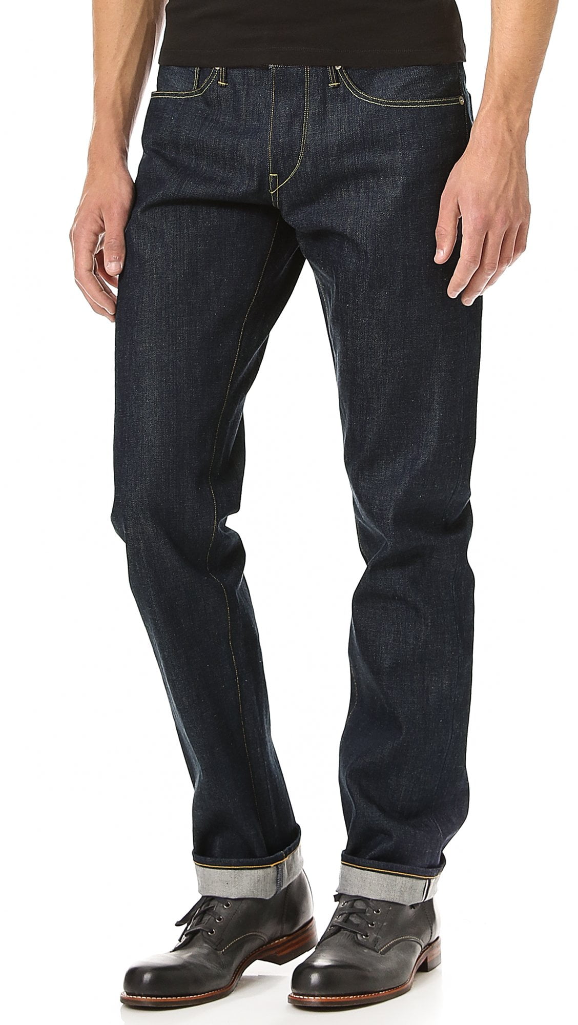 3X1 Men's INDY 3D M4 Selvedge Classic Straight Leg Low Rise Jeans, 28 ...