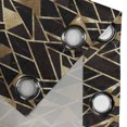 thumbnail image 4 of Ambesonne Marble Print Grommet Curtain, Triangle Art Geometric, 50"x96", Dark Chestnut Brown and Amber, 4 of 5
