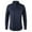 Navy, variant on SwiftWear Men's Casual Long Sleeve Dress Shirt Regular Fit Stretch Button Down Shirts Officewear Black M