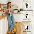thumbnail image 5 of Sunflower Kitchen Rugs 0.4 Inch Thick Farmhouse Style Kitchen Decor Yellow Kitchen Mats, Non Skid Washable Anti Fatigue Kitchen Comfort Standing Mats for Floor 2 Pieces,17.3x28+17.3x47, 5 of 6