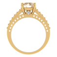 thumbnail image 4 of 2.21ct round cut brown natural morganite 14k yellow gold Bridal Wedding Engagement Promise Anniversary Ring for Women size 3.5, 4 of 7