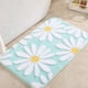 thumbnail image 2 of Advancent Alfombras antideslizantes para baño: sin desprendimiento Exquisita alfombra de flores artesanales Alfombra para el piso Sin daños en Juegos de accesorios de baño Cielo azul 40*60cm, 2 of 6