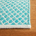 thumbnail image 3 of Safavieh Montauk Collection Tapis de Table en Coton Fait à la Main, 6' x 9', Turquoise / Ivoire, 3 of 5