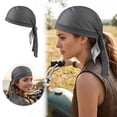 thumbnail image 2 of Quick Dry Breathable Sports Tie Head Scarf, Lightweight Sweat Wicking Cycling Skull Cap, Adjustable Sun Protection Head Wrap for Hiking Camping Running Motorcycle, 2 of 8