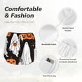 thumbnail image 4 of Balery Halloween Ghosts And Pumpkins Pantalones cortos deportivos para mujer con forro y dos bolsillos, elásticos, para entrenamiento, gimnasio, yoga-Small, 4 of 7