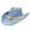 Light Blue, variant on RUINIXCW Western Denim Cowboy Hat Blue Denim Cowgirl Hat For Man Women Distressed Jean Hat With Bull Head Buckle Belt Wide Brim Outback Hat