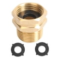 thumbnail image 4 of Conector de manguera de latón de 3/4 GHT hembra a 3/4 NPT macho. Accesorio resistente para tuberías de agua. 1 pieza, 4 of 8