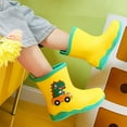 thumbnail image 6 of NOKIO Rainproof Footwear For Children, Girls' Waterproof Ankle Boots, Boys' Waterp-roof Wellies Kids Cartoon Dinosaur Printed Rain Shoes Shoes Outdoor Slip Boots Non Slip Rain PVC Children's Shoes, 6 of 9