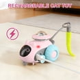 thumbnail image 6 of Risehigh Interactive Cat Toys for Indoor Cats 2-Speed Automatic Moving Remote Control Smart Cat Rechargeable Toy with Feathers, Pink, 6 of 9