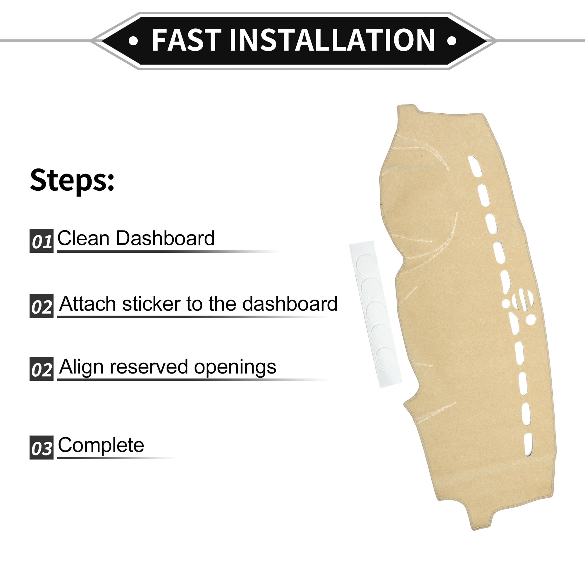 Unique Bargains Dash Cover for Jeep Grand Cherokee 2011-2021 Non-Slip Cover Pad Yellow