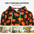 thumbnail image 4 of Honeii Pumpkin Fallen Leaves Pattern Womens Oversized Hoodies Long Sleeve Sweatshirts Pullover Fall Outfits with Pocket-X-Large, 4 of 7